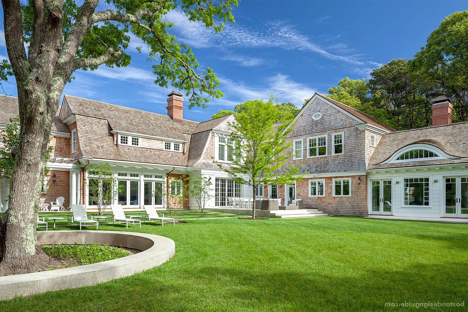 Gambrel Shingle Style Cape home designed by Catalano Architects and constructed by Travis Cundiff Associates, Inc.